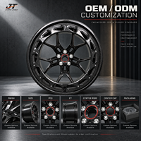 Jantes forgées en carbone à cinq branches, 18-22 pouces, 5x112 5x114.3, deux pièces, VIW-225 pour BMW Audi Mercedes-Benz