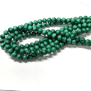 Perles rondes en malachite naturelle de 8 mm, pierres précieuses vertes, pierres énergétiques avec pouvoir de guérison pour la fabrication de bijoux MAHNAJ GEMS - Product Image 6