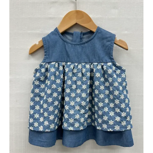 Camiseta Casual Coreana con Estampado Floral OZKIZ para Niñas de 2 a 6 Años, Ropa Exterior de Mezclilla con Estampado de Margaritas, Moda Infantil de Verano al por Mayor - Product Image 1