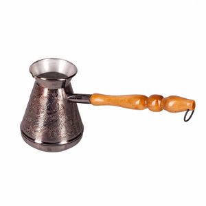 Cafetière turque artisanale authentique en cuivre, cafetière traditionnelle Cezve pour la maison, la cuisine, le café, le restaurant - Product Image 2