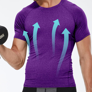 Nouveau T-shirt de gros pour hommes, résistant et flexible, anti-humidité, avec col contrastant - Product Image 4
