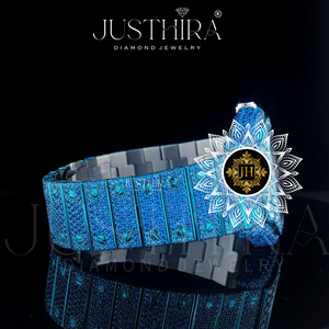 Iced Premium Blue Stainless Steel <b>Watch</b> Square Fully <b>Diamond</b> Set Quartz Movement Luxury Hip Hop Men Fashion Jewelry <b>Watch</b> - Product Image 2