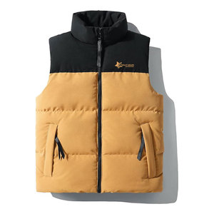 <b>Lightweight</b> Breathable Canvas & Nylon Casual Winter <b>Gilet</b> Vest Insulated Padding Full Zip Front Outdoor Activities Daily Wear - Product Image 1