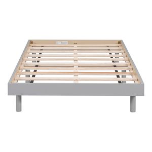 Modern Design Twin Size Floating Platform Bed <b>Frame</b> in <b>Grey</b> Color - Product Image 5