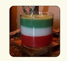Pot à bougie cylindrique en verre, rouge, blanc, vert, orange, superposé, parfumé, décoration d'intérieur, rond, résistant à la chaleur - Product Image 3