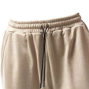 2026 vente en gros de haute qualité coupe ample blanc pantalons de survêtement hommes poids lourd cordon polaire coton taille haute survêtement pantalon - Product Image 5
