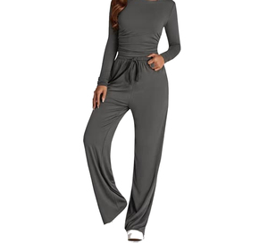 Ensemble de survêtement pour femme tendance et confortable, respirant et léger, avec cordon de serrage – Vente chaude - Product Image 4