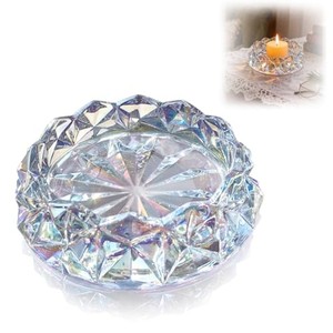Crystal Glass Geometric Prism Candle Holder Wholesale | Moradabad India - Product Image 2