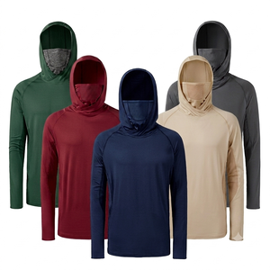 Sudadera con Capucha UPF 50 para Pesca, Protección UV, Ligera, Transpirable, Unisex, de Poliéster/Nailon de Secado Rápido, con Máscara Integrada - Product Image 4