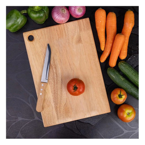Planche à découper en bois artisanale de qualité supérieure, personnalisée, durable, écologique, antidérapante, ronde/carrée/rectangulaire - Product Image 2