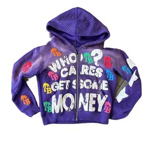 เสื้อฮู้ดผ้าฝ้าย100% สำหรับผู้ชายเสื้อมีฮู้ดโอเวอร์ไซส์พิมพ์ลายกราฟิกสำหรับผู้ชาย - Product Image 4