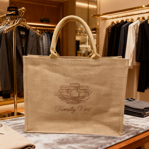 Bolsas de Compras Ecológicas de Yute Personalizables con Tela y Costuras Resistentes - Product Image 6