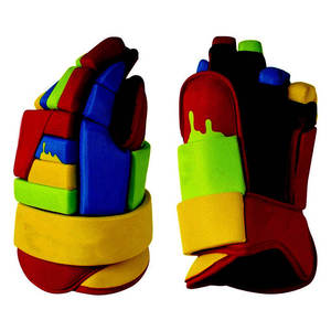 ถุงมือฮอกกี้น้ำแข็งระดับมืออาชีพ HI-GLOW SPORTS INTERNATIONAL หนังแท้และคาร์บอนไฟเบอร์ ปิดแบบสแนป ป้องกันมือได้อย่างมีประสิทธิภาพ ปรับแต่งได้ - Product Image 1