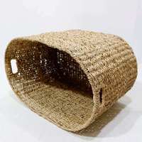 Panier en jonc de mer vietnamien tressé à la main, écologique, pour cuisine et décoration intérieure, vente en gros à prix abordable
