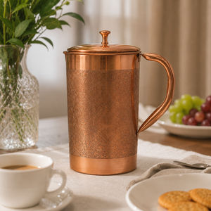 Carafe à eau en laiton de qualité supérieure, faite à la main, gravée, pichet de service décoratif en métal pour table à manger, cuisine, hôtel, restaurant - Product Image 3