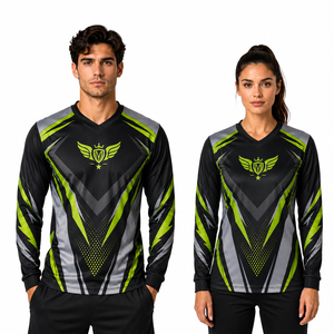 เสื้อเจอร์ซีย์มอเตอร์ครอสแบบกำหนดเองสำหรับผู้ชายและผู้หญิง แขนยาว เสื้อแข่ง MX แบบระเหิดสี เสื้อขี่มอเตอร์ไซค์วิบาก OEM ODM - Product Image 1