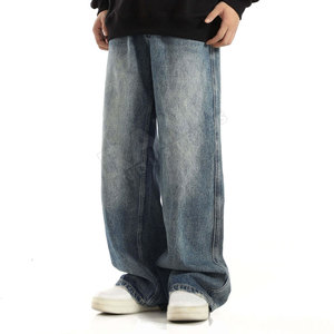 Prix d'usine – Jean baggy délavé pour homme, style streetwear, décontracté et tendance - Product Image 2