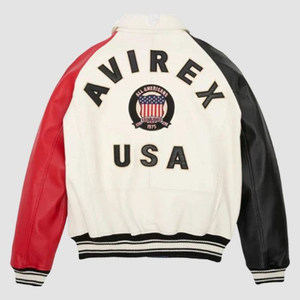 Chaqueta de Cuero AVIREX para Hombre, Nueva Chaqueta de Cuero Personalizada de Alta Calidad en Piel de Vacuno, Chaqueta de Cuero AVIREX para Hombre con Cierre Completo, Superventas al por Mayor - Product Image 6