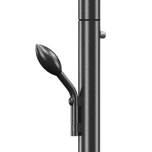 Appendiabiti a Rotelle in Acciaio al Carbonio Resistente, Capacità di Carico 68 kg, Barra Trasversale Regolabile con Ganci Laterali per Pantaloni e Borse - Product Image 3
