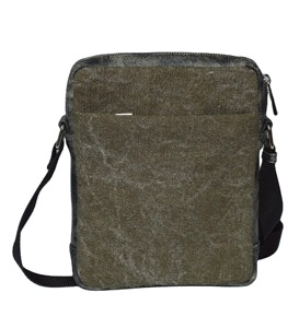 Sacs bandoulière messager vintage décontractés en cuir véritable et toile pour hommes, vente en gros, collection été - Product Image 5