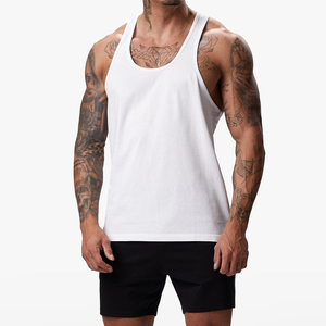 Débardeurs de sport pour hommes en coton avec logo personnalisé, respirants, imprimés, pour l'été, débardeurs de fitness pour hommes - Product Image 5