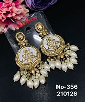 Boucles d'oreilles pendantes tendance en alliage, motif cloche, avec perles d'imitation géométriques et diamants américains, pour femme, mariage/fête - Grande Vente