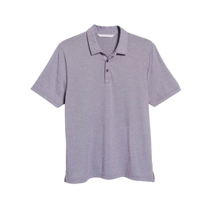 Polo de Alta Gama para Hombre, Manga Corta, Diseño Minimalista, Material de Mezcla de Algodón Premium, Cuello Estructurado, Estilo Casual Contemporáneo - Product Image 1