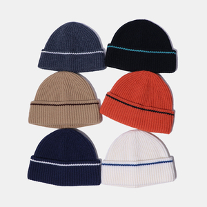 wholesale oem quality personalized adult knit beanies 100% acrylic winter <b>thermal</b> headwear custom logo factory 2026 - Product Image 1