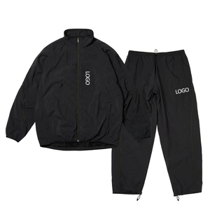 Plus Size Casual Zip-Up Sports Nylon Tracksuits for <b>Men</b> Unisex High Quality <b>Jacket</b> <b>Track</b> Pants Set Adjustable Zipper Leg Fleece - Product Image 5