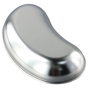 Plateau réniforme de 8 pouces en acier inoxydable 304 argenté, pour instruments chirurgicaux, dentaires, de laboratoire, pansements usagés et tatouage des lèvres E - Product Image 3