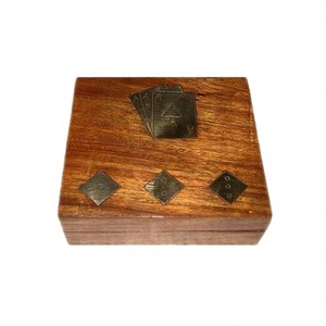 Jeux en bois au design unique, forme carrée, dés, article décoratif pour la maison, boîte en bois, incrustation, plateau en bois de Sesham poli, article de haute qualité - Product Image 1