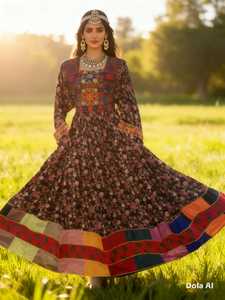 Traditional Ethnic Vintage Kuchi <b>Dress</b> Afghan/Pakistan Party Wear Multi-Color Kochi <b>Dress</b> Muslim Clothing Accessory 4067 - Product Image 5