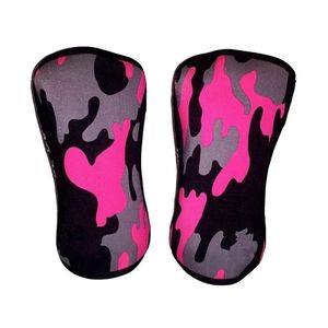 Genouillères de compression en néoprène 7 mm rose camouflage pour squat, powerlifting, soutien rotulien, entraînement en salle de sport pour femmes (paire) - Product Image 2