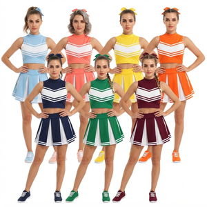 Tenue d'entraînement de cheerleading pour adultes, costume de danse, uniformes de cheerleading, jupe personnalisée en spandex/polyester par sublimation - Product Image 5