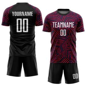Maillots et shorts de football personnalisés respirants et imprimés pour équipes adultes – Logo, nom et numéro personnalisés – Séchage rapide, antibactérien - Product Image 1