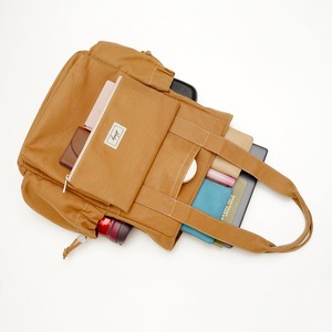 Hody Eco Medium Capacity Waterproof Daily Use Shopping Gift Custom Printed Logo Zipper <b>Canvas</b> Premium Crossbody Arcuate <b>Backpack</b> - Product Image 5