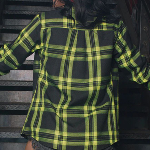 Custom Digital Print 100% Cotton Anti-Wrinkle Men's Casual <b>Flannel</b> Shirt-Summer OEMODM - Product Image 2