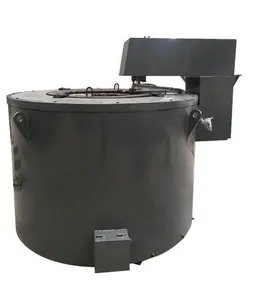 Super Quality Hydraulic Tilting Crucible Furnace for Zinc Melting 200 Kgs Capacity Gas Fired Burner at Reasonable Price