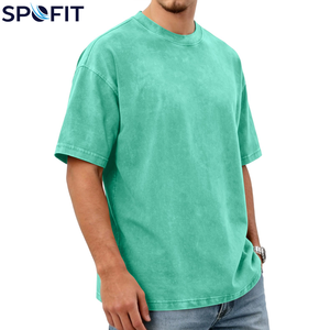 T-shirts Homme Délavés à l'Acide avec Logo Personnalisé, Style Streetwear Hip Hop, 100% Coton Épais, Coupe Oversize pour Garçons - Prix de Gros - Product Image 5