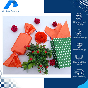 High Quality Single Side Solid <b>Color</b> <b>Tissue</b> <b>Paper</b> 18-80 Gsm Recyclable Wood Pulp Smooth Finish for Gifts Packaging - Product Image 3