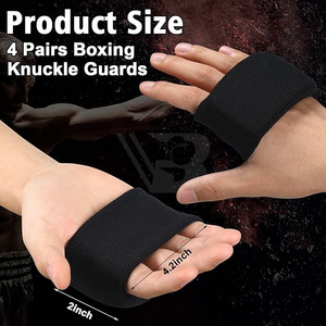 Protège-poignets en coton noir pour la boxe, équipement d'entraînement, toutes saisons, ajustement confortable - Product Image 4