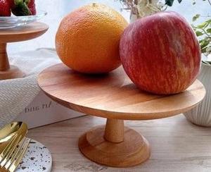 Support à gâteau rustique en bois véritable pour une présentation élégante des desserts, décoration de style farmhouse ou service pour des réunions familiales chaleureuses. - Product Image 2
