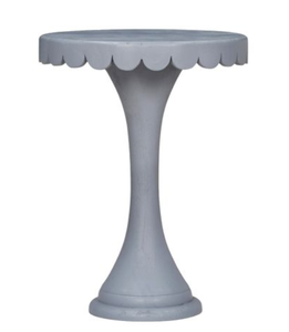 Metal Round Cake Stand Pedestal Cake Holder Scalloped <b>Table</b> Display for Wedding <b>Birthday</b> Party Dessert - Product Image 1
