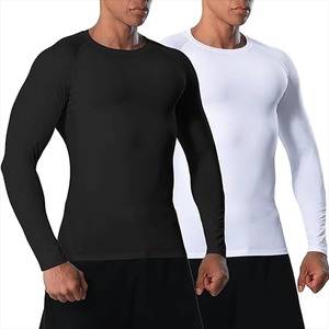 White Short Sleeve <b>Compression</b> <b>Shirt</b> Quick Dry Polyester/Nylon Rash Guard Top Fasmic International 160g Needle Detection Unisex - Product Image 4