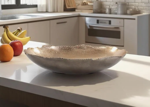 Nouveaux bols de service en métal écologiques, modernes et personnalisables avec finition dorée pour la maison et la vaisselle de table de mariage - Product Image 3