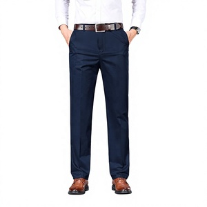 Pantalones casuales de negocios de algodón para hombre, pantalones de vestir para oficina y uso diario, pantalones de pierna recta para hombre, pantalones chinos para hombre, pantalones caqui para hombre - Product Image 3