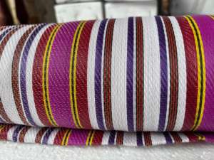 Rouleau de tissu en nylon 100% recyclé, rayé, tissé, écologique, durable, antibactérien, pour sacs de courses réutilisables et sacs fourre-tout - Product Image 2