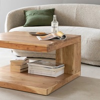 Table basse carrée Vandana Nimbus Sereno en bois d'acacia