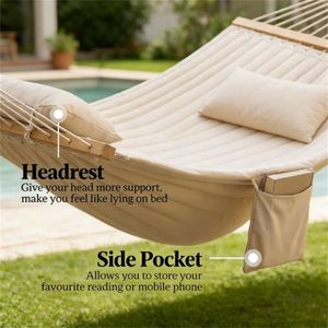 Double Outdoor <b>Hammock</b> Swing-for Relaxation and Leisure Time - Product Image 4