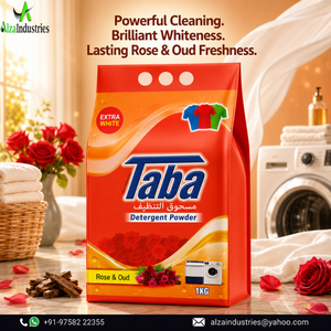 Rose & Oud <b>Detergent</b> Powder for Deep Cleaning | Extra White Laundry Care for White and Colored Clothes 1KG Pack Everyday Wash XL - Product Image 1